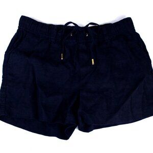 Linen Navy Michael Kors Short Shorts
